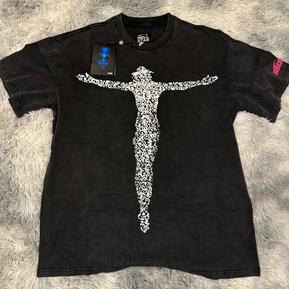 Hellstar QR Christ Black T-Shirt Men’s Size Large